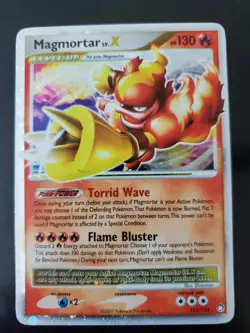 Magmortar Lv.X 123/123 Holo Pokemon TCG Mysterious Treasures Card NM Near Mint - Image 1