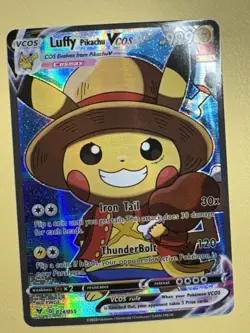 Luffy Pikachu Pokemon Card VCOS Holo Cosplay w/ Video - Image 1
