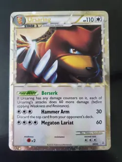 Ursaring Prime 89/95 Holo Pokemon TCG Heartgold Soulsilver Unleashed Card NM - Image 1