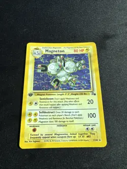 Pokemon Card - Fossil - Magneton 11/62 - Holo - 1st Edition - Image 1