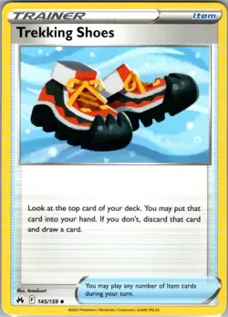 Trekking Shoes 145/159 Uncommon Crown Zenith NM Pokemon Card - Image 1