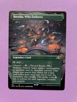 Boseiju Who Endures Kamigawa: Neon Dynasty Borderless #412 MTG Regular - Image 1