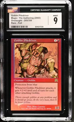 GOBLIN PILEDRIVER Onslaught Foil Rare CGC 9 MTG [Nostalgium] - Image 1