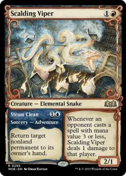 Scalding Viper (Showcase) -Foil Near Mint MTG Wilds of Eldraine - Image 1