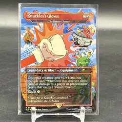 Magic Gathering Secret Lair Sonic MTG Foil Knuckle's Gloves The Reaver Cleaver - Image 1