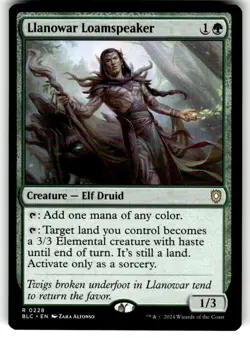 Llanowar Loamspeaker 0228 Non Foil Rare Bloomburrow Commander MTG NM - Image 1