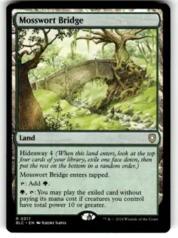 Magic: The Gathering Land Mosswort Bridge Rare Regular MTG - Image 1