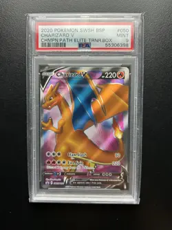 2020 Pokemon SWSH BSP Charizard V Champion Path Elite Trainer Box #50 PSA 9 - Image 1
