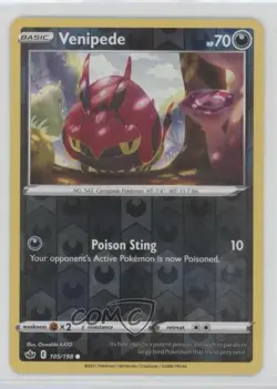 Venipede Reverse Foil Pokemon Sword & Shield Chilling Reign #105 - Image 1