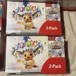 Pokemon Prismatic Evolutions ETB + Booster Bundle Costco 2 Pack - SEALED - Image 1