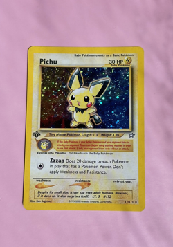 Pichu #12/111 1st First Edition Neo Genesis Holofoil LP 2000 Pokemon TCG - Image 3