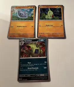 Tyranitar 135/193 Pupitar 111/193 Larvitar 110/193 Pokemon Cosmos Holo Full Set - Image 1