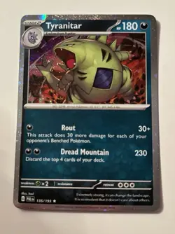 Tyranitar 135/193 Pupitar 111/193 Larvitar 110/193 Pokemon Cosmos Holo Full Set - Image 5