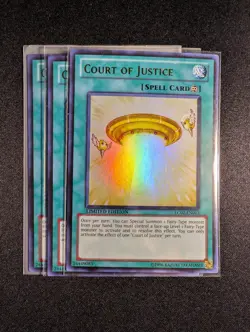 Yugioh - 3x Court of Justice LC02-EN013 Limited Edition Ultra Rare NM - Image 1