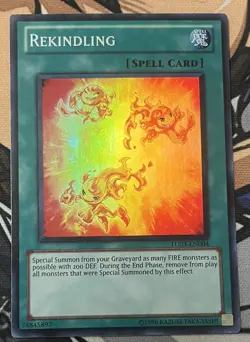 YuGiOh Rekindling TU03-EN004 Turbo Pack Unlimited Super Rare NM - Image 1