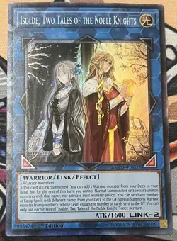 Yugioh Isolde, Two Tales of the Noble Knights AMDE-052 Collector rare 1st Ed NM - Image 1