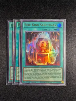 Yugioh - 3x Fire King Sanctuary SR14-EN024 1st Edition Ultra Rare NM - Image 1
