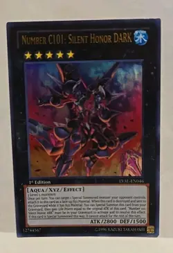 YUGIOH NUMBER C101 SILENT HONOR DARK LVAL-EN046 1ST EDITION ULTRA LIGHT PLAYED - Image 2