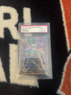 PSA 9 Ancient Mew I Nintedo Error Holo Movie Promo Pokemon Card Japanese 1999 - Image 1