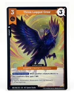 MetaZoo Three-Legged Crow Full Holo Card MZ2 010/212 Torrential Tides 2025 - Image 1
