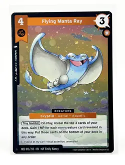 MetaZoo Flying Manta Ray Full Holo Card MZ2 012/212 Torrential Tides 2025 - Image 1