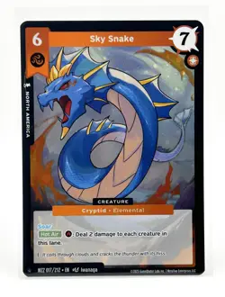 MetaZoo Sky Snake Full Holo Card MZ2 017/212 Torrential Tides 2025 - Image 1