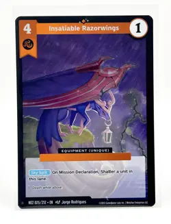 MetaZoo Insatiable Razorwings Full Holo Card MZ2 025/212 Torrential Tides 2025 - Image 1