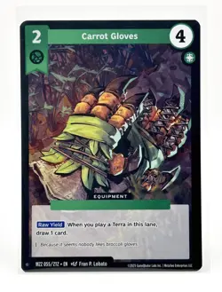 MetaZoo Carrot Gloves Full Holo Card MZ2 055/212 Torrential Tides 2025 - Image 1