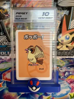 Pidgey Old Maid 2019 Japanese Pokemon Card CAG 10 GEM MINT - Image 1