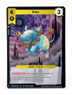 MetaZoo Baku Full Holo Card MZ2 111/212 Torrential Tides 2025 - Image 1