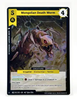 MetaZoo Mongolian Death Worm Full Holo Card MZ2 117/212 Torrential Tides 2025 - Image 1