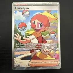Harlequin 163/086 White Flare English Ultra Rare Pokemon Card Full Art - Image 1