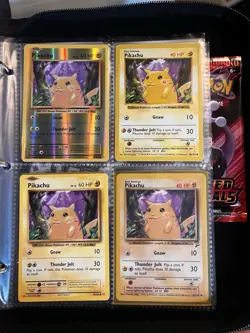 Pokemon Lot Pikachu 38 Card Collection With Promos And Red Cheeks Shadowless - Image 2