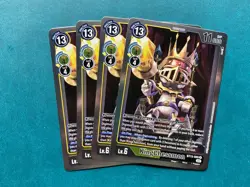KingChessmon BT13-045 Playset Versus Royal Knights Digimon Card Game x4 - Image 1