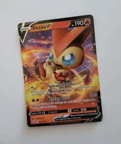 Pokemon Victini V 025/202 Holo Sword & Shield Ultra Rare TCG 2020 Card ENG - Image 1