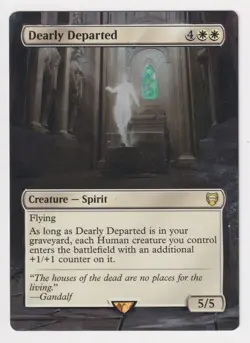 Altered Dearly Departed LP MTG Magic Hand Painted Unique Custom Extended Art! - Image 1