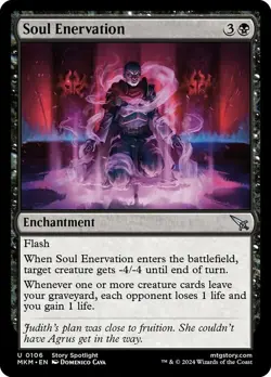 Soul Enervation Light Play, English Magic the Gathering MTG Murders at Karlov Ma - Image 1