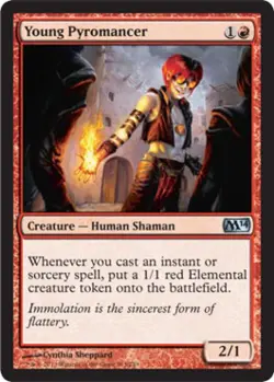 Young Pyromancer - Light Play MTG Magic 2014 Core Set - Image 1