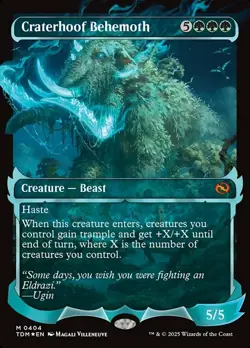 MTG Craterhoof Behemoth - Foil - Showcase, Tarkir: Dragonstorm, Near Mint, Engli - Image 1