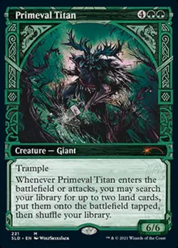MTG Primeval Titan - Foil, Secret Lair Drop Series, Lightly Played, English - Image 1
