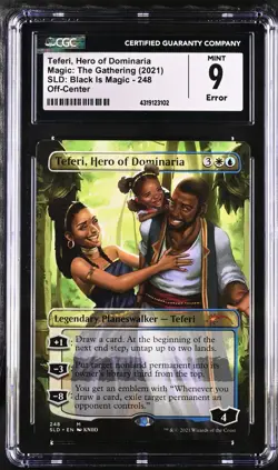 TEFERI, HERO OF DOMINARIA Secret Lair Mythic Black is Magic CGC 9 MTG - Image 1