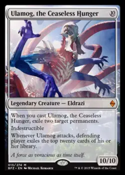MTG Ulamog, the Ceaseless Hunger - Foil, Battle For Zendikar, Heavily Played, En - Image 1