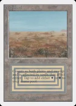 MTG Scrubland, Unlimited, Heavily Played, English - Image 1