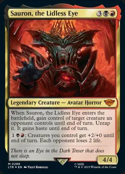 MTG Sauron, the Lidless Eye - Foil, The Lord of the Rings: Tales of Middle-earth - Image 1