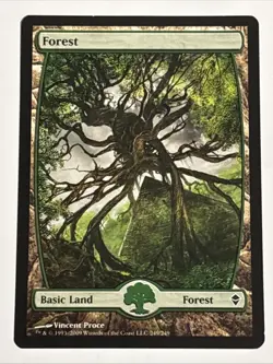 MTG Zendikar Forest Full Art 249/249 MP - Image 1