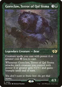 MTG - Goreclaw, Terror of Qal Sisma (Foil Etched) - Multiverse Legends - X1 - NM - Image 1