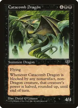Catacomb Dragon x1 LP - Mirage - Magic the Gathering MtG - Image 1