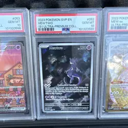 Pokemon 151 Promo Set Mew, Mewtwo, Metal Mew Psa10 - Image 3