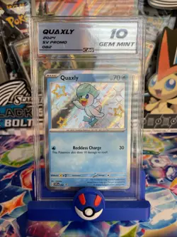 Pokemon Quaxly Scarlet Violet Black Star Promo Holo 082 CAG 10 GEM MINT - Image 1