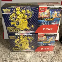 Pokemon Surging Sparks ETB + Booster Bundle Costco 2-pack Sealed x2 (Lot of 2) - Image 1